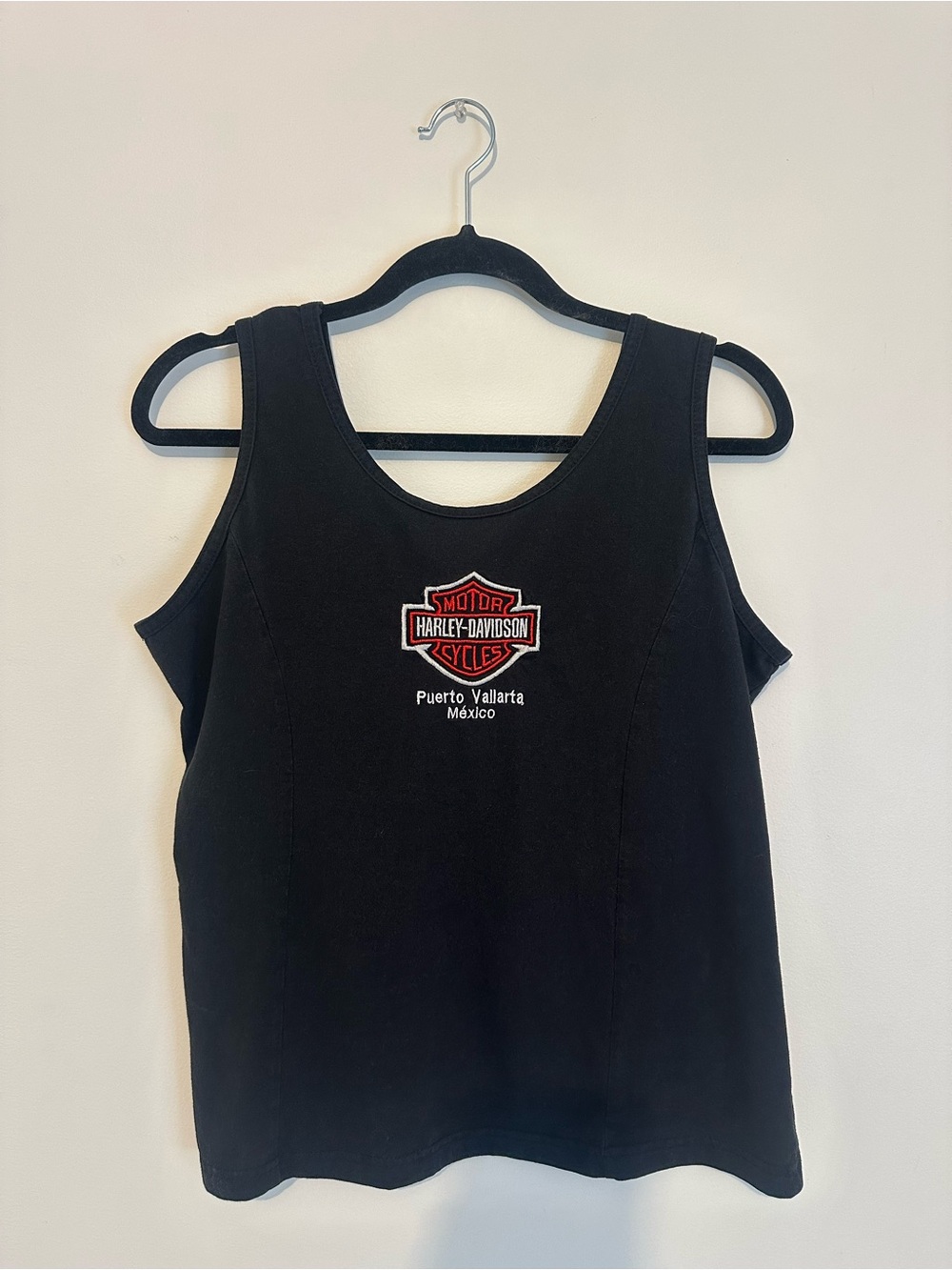Harley-Davidson Black Women’s Tank with Red Logo - Puerto Vallarta